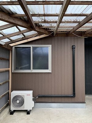 増築した子供部屋を外から見た様子。