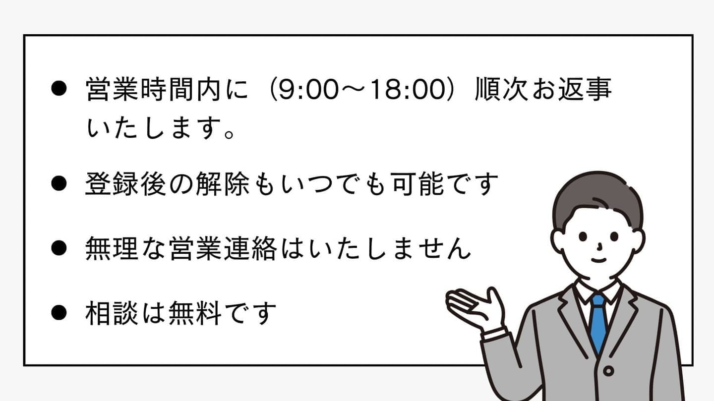 担当者が確認後返信